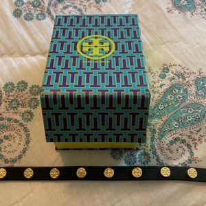 Tory Burch Leather Double Wrap Bracelet